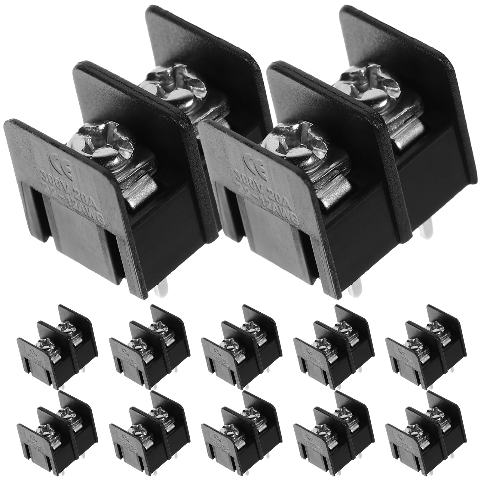 

50pcs Screw Type Blocks 2 Pin 7.62Mm Pitch Insulating Wire Connectors Electrical Connector For Pcb Mounting Screw-Type