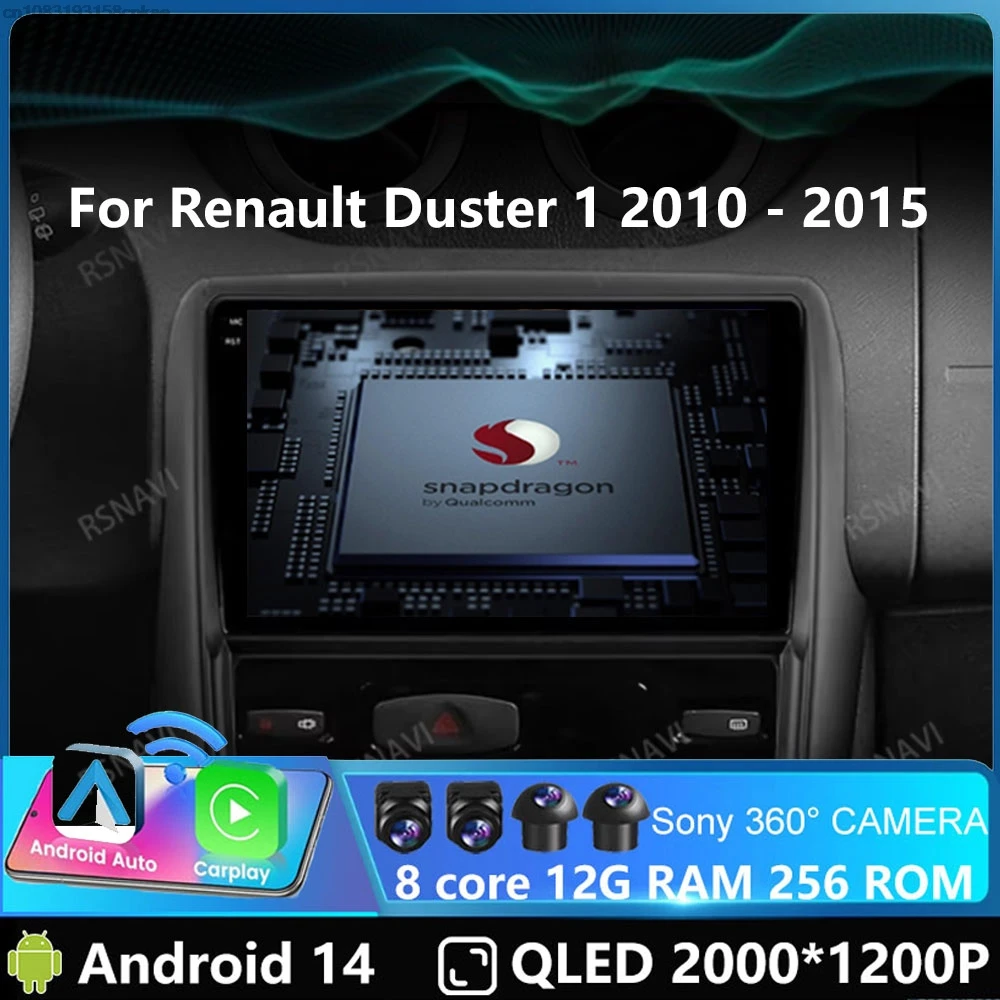 

Car Radio Andoird 14 For Renault Duster 1 2010 - 2015 DVD Head Unit Viedo Player GPS 4G LTE Navigation Wireless Carplay Auto DSP