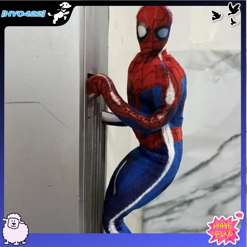 Muñeco Rilakkuma de Spiderman con Cuerpo Largo y Esqueleto de Alambre Incorporado, Posable en Cualquier Forma, Juguete de Peluche Suave, Decoración para Bolsa, Regalo