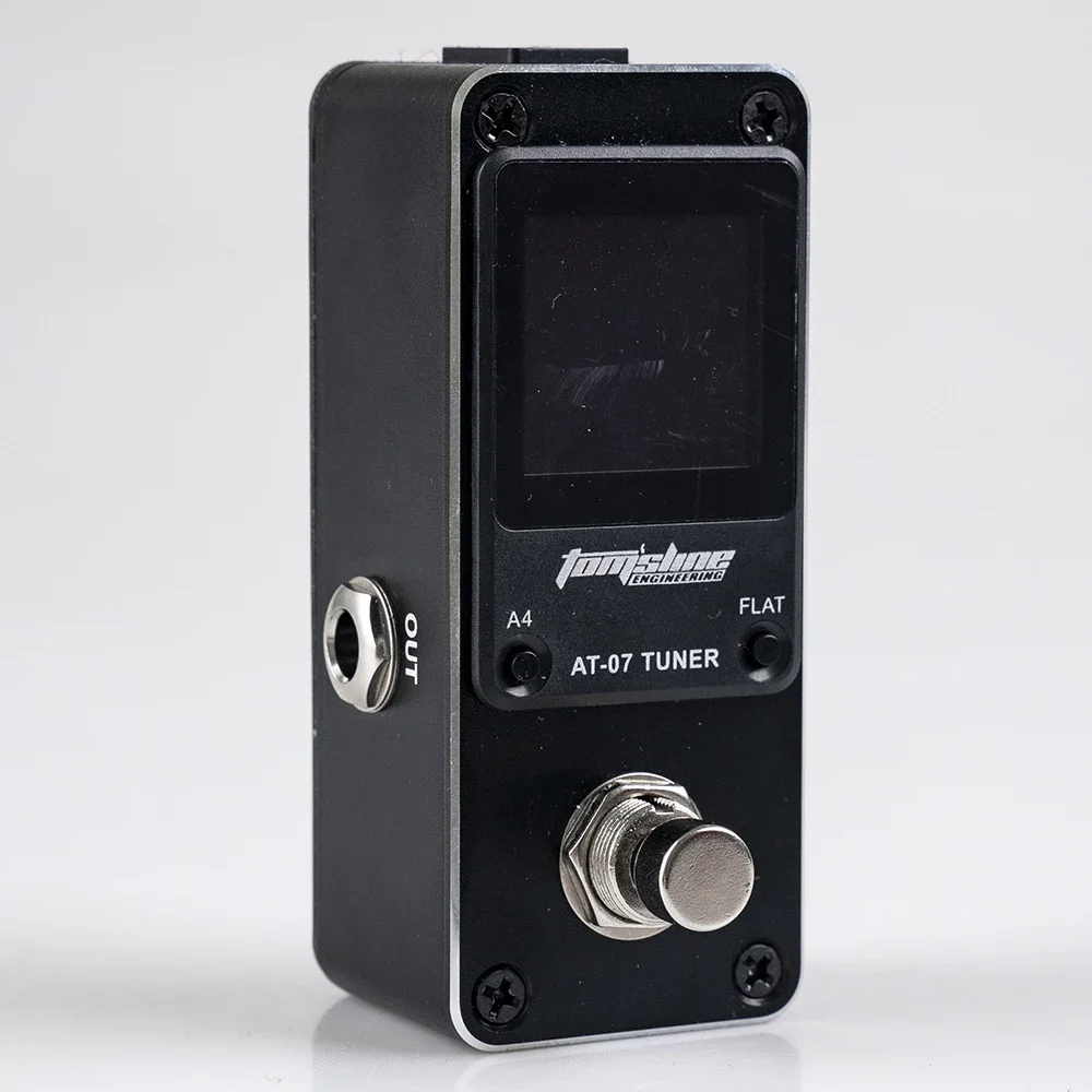 AROMA Guitar Tuner Effect Pedal AC Adapter 9V DC Guitarra Chromatic Tuning Metal Shell HD Display Guitar Accessory