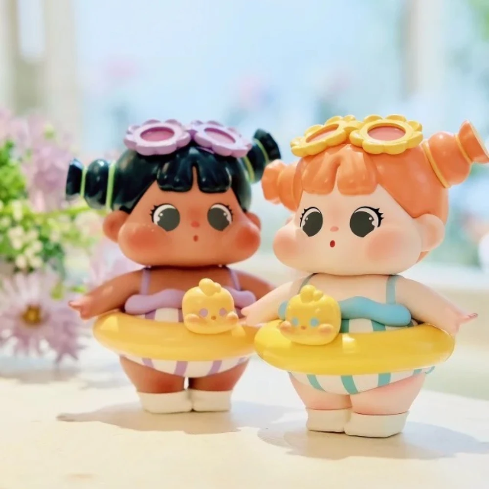 Echte Qoqo To Sea with You Serie BlindBox Kawaii Vinyl Puppen Sammlung Tischdekoration Mystery Surprise Urlaub Spielzeug Geschenk