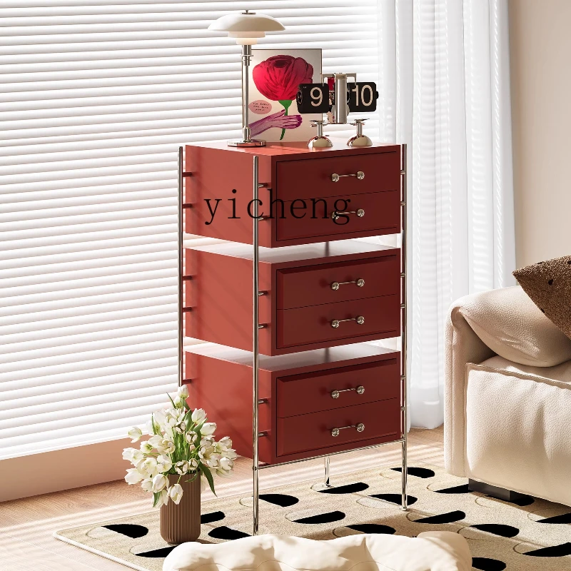 

ZC simple metal exquisite wall side cabinet storage metal cabinet modern solid wood cabinet