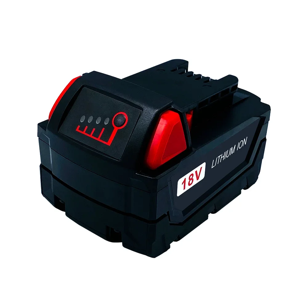 Novo milwaukee m18 48-11-1815 48-11-1850 2646-20 2642-21ct serviço m18 bateria carregador positivo 18v 12800mah