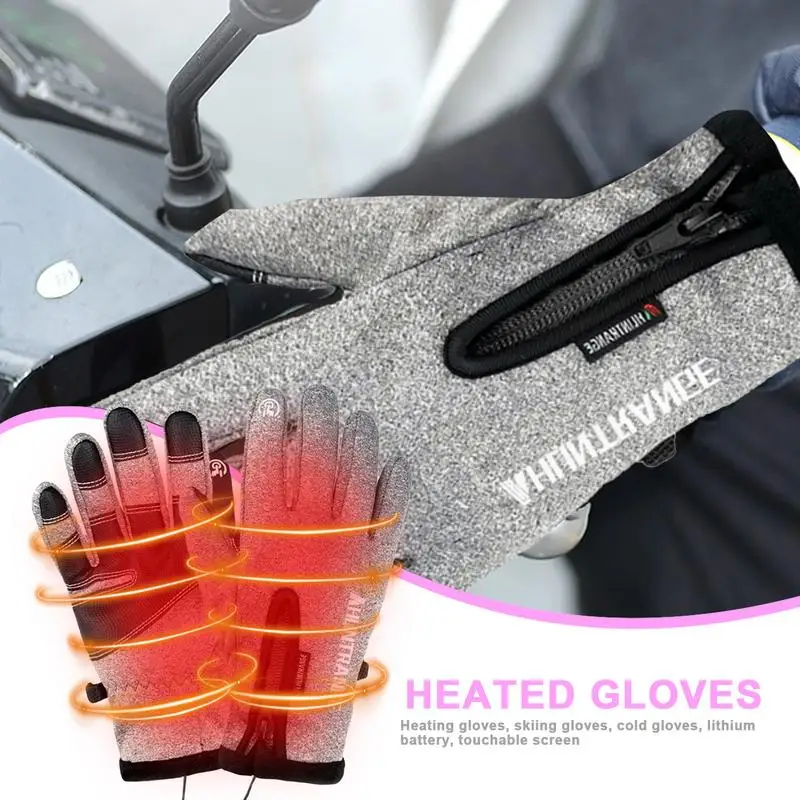 Heated Cycling Gloves Touchscreen Heated Hand Warmer USB Winter Warm Gloves Outdoor Fishing Skiing Motorcycle Bicycle Glove