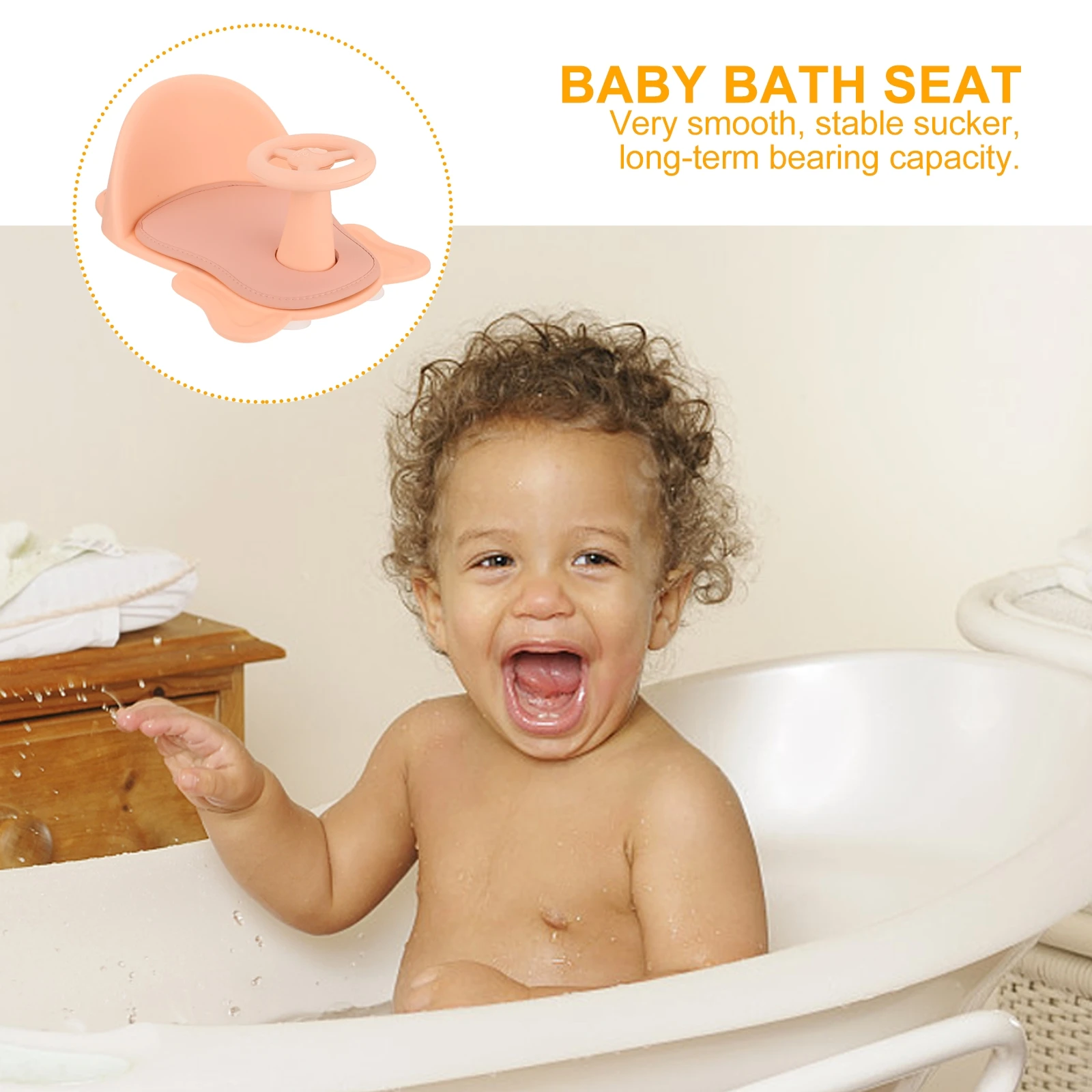 

Baby Suction Baby Bath Seat Children Bath Seat Cup Shower Chair Bathtub Kids Tub Infant Bathing Supply Household