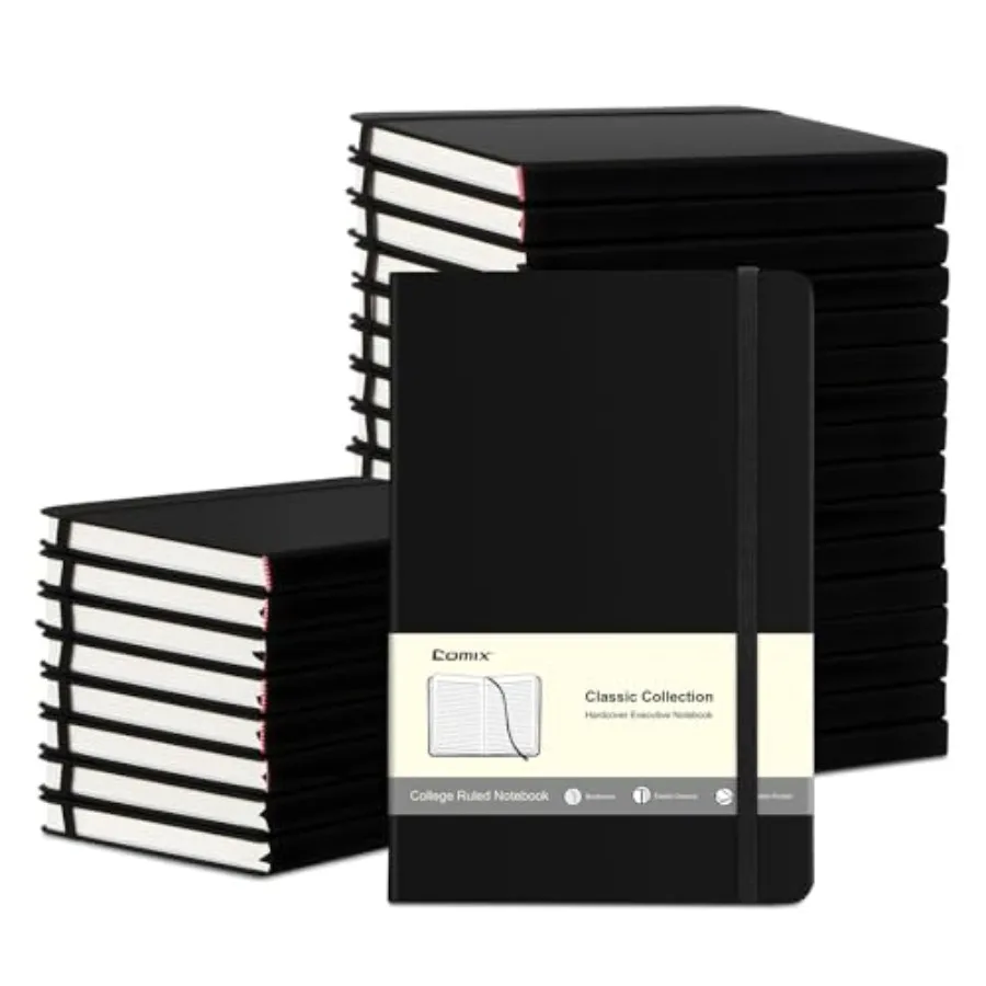 

Lined Journal Notebooks for Work, 240 Pages, Medium 5.5" x 8.3", A5 Hardcover Journaling Notebooks for Business School Office,