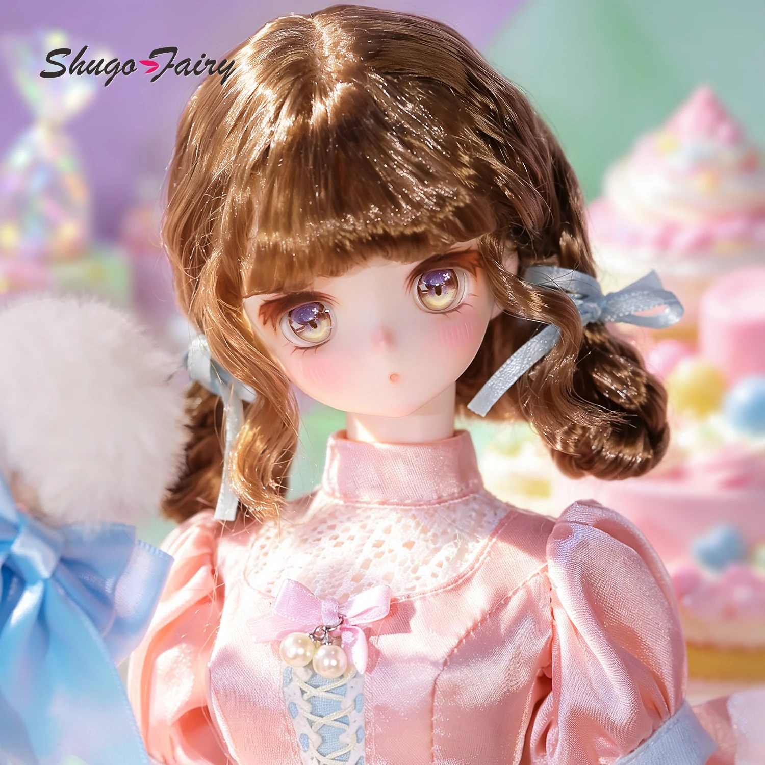 BJD Doll 1/4 Shugafairy Triley A Full Set Ball Jointed Doll Y2K Kpop Blythe Lolita Sweet Floppy-Eared Dog Girl Resin Doll Gift