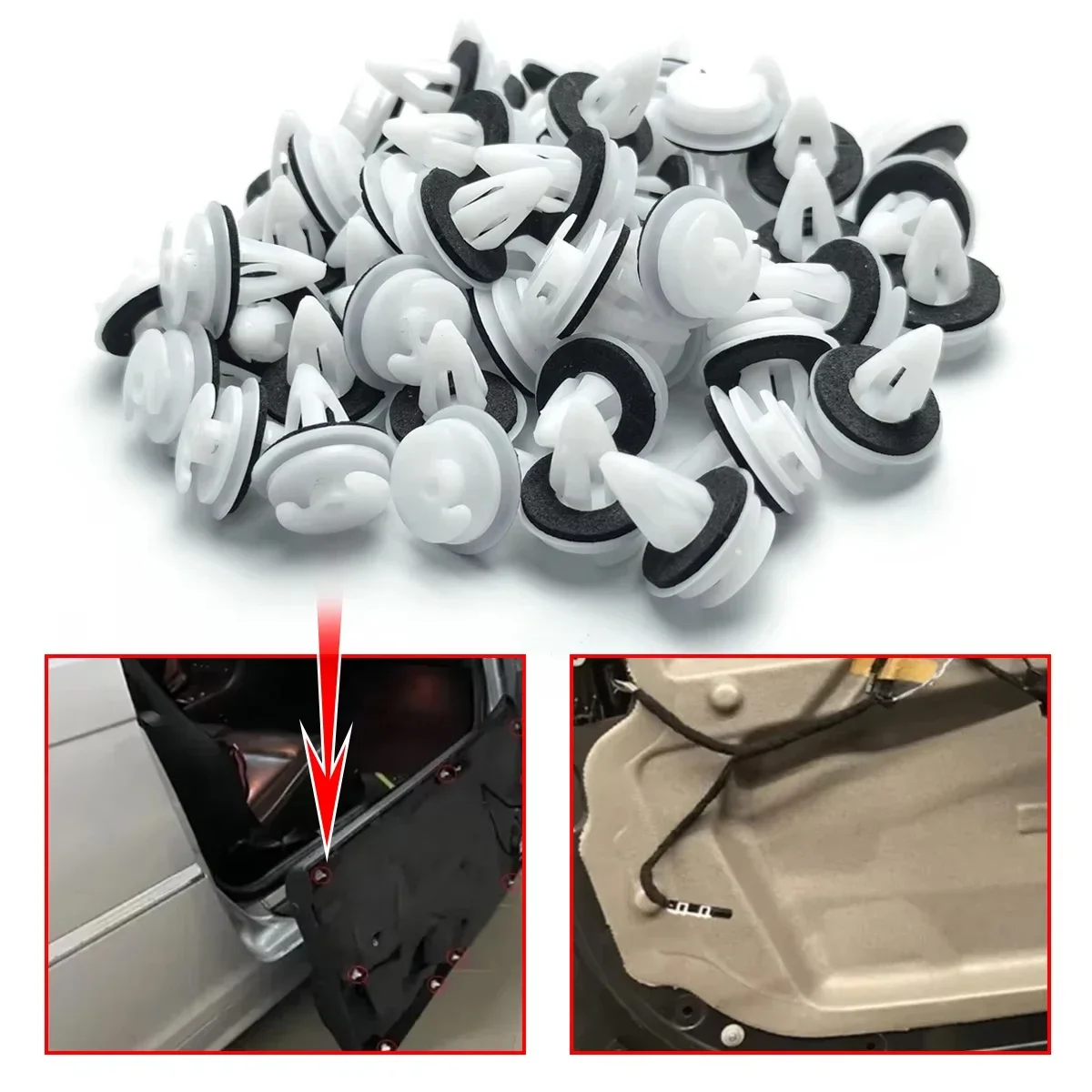 

Plastic Car Door Panel Fastener Clips Fastener Rivet Bumper Clips Retainer Universal Screw Clips Car Accessories 20/50/100PCS