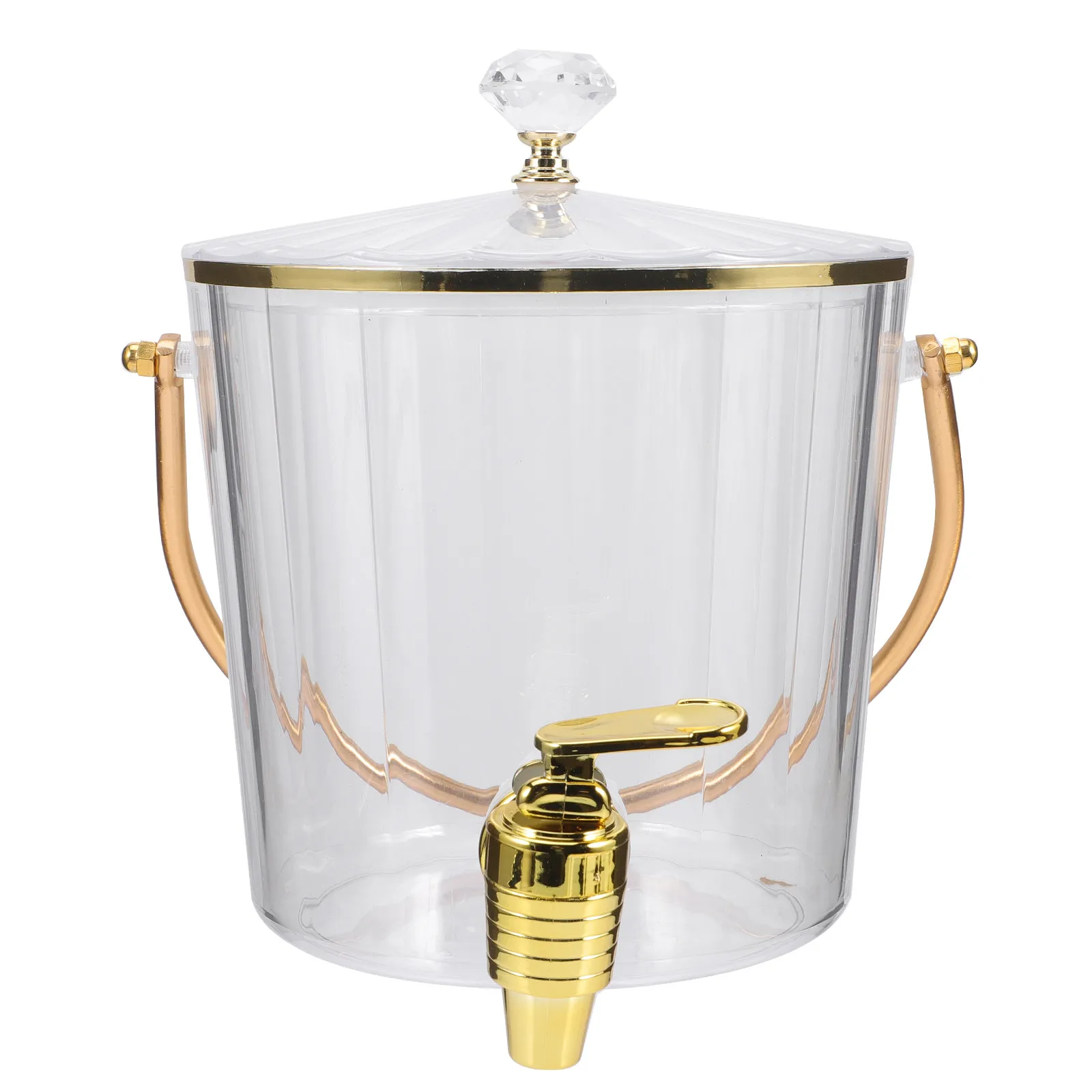 

Large Drink Dispenser Ice Bucket with Spigot Lid Portable Juice Beverage Container Party Cold Water Dispenser for Home Outdoor