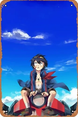 Pósteres de Tengen Toppa Gurren Lagann, Letrero Metálico Vintage de Anime de Simon