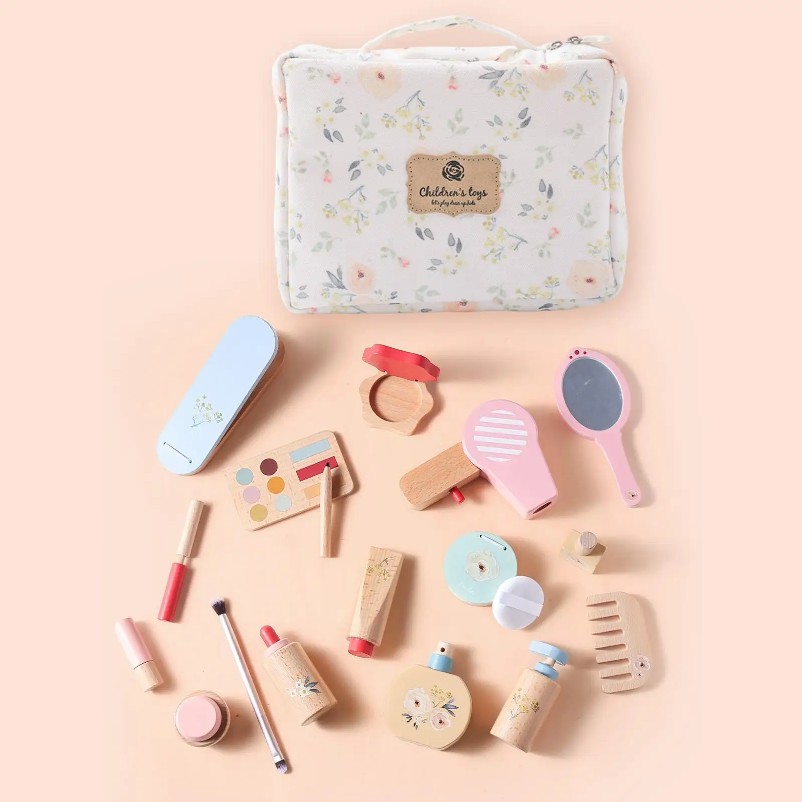 

Makeup Toy ,Wooden Makeup Toys,Girls Gift for Little Girls,Kids Pretend Play Makeup Set,Pretend Makeup for Girls