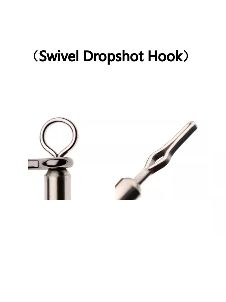 Cast&Catch Swivel Dropshot Hooks 1# 7Pcs Bass Hook Soft Bait Hook Fish Hook For Down Shot Rig