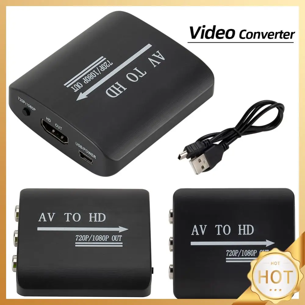 HD 1080P CVBS AV Adapter Support PAL AV To HDMI-Compatible CVSB L/R Video Converter Video Box Converter for N64 Wii PS1/2/3