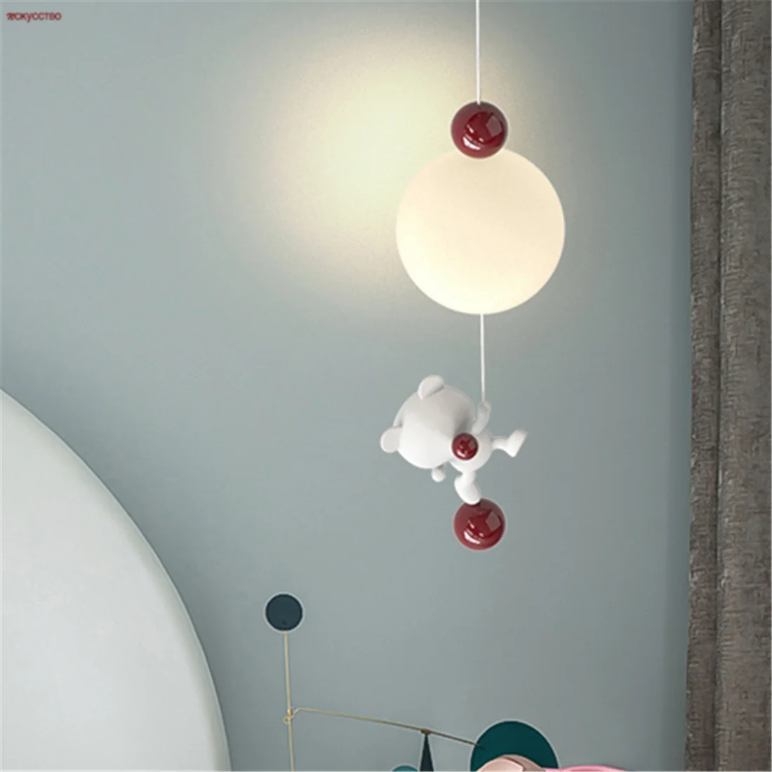 

Creative Minimalist French Cream Style Led Pendant Lights Cartoon Baby Bedroom Study Kids Hanging Lamp Cartoon Decor Fixtures