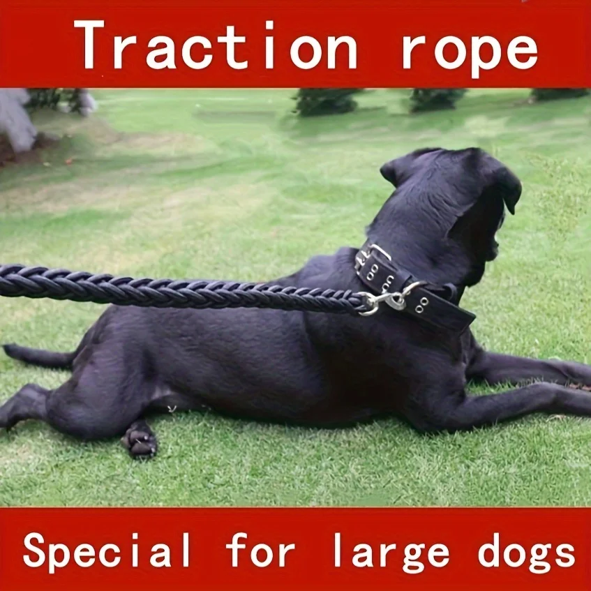 Large Dog Strong Dog Leash, Durable Braided Dog Leash for Effective Training and Comfortable Walking