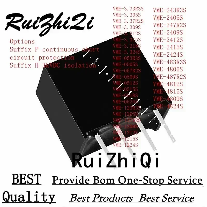 10PCS/LOT VME-3.33R3S VME-3.305S VME-3.37R2S VME-3.309S VME-3.312S VME-3.315S VME-3.318S VME-3.324S VME-123R3S VME-1205S 1W DCDC