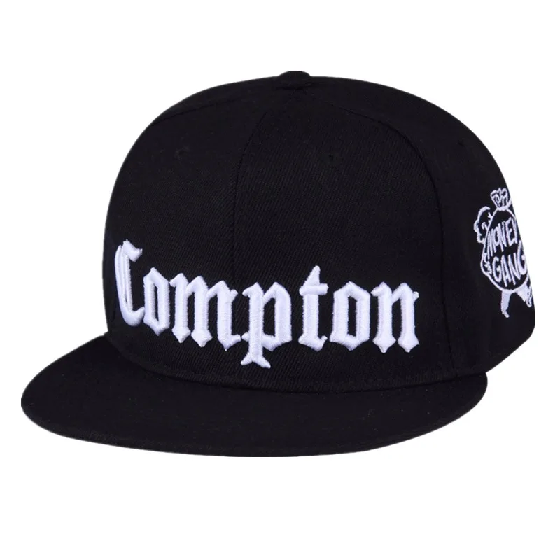 Nowa czapka z daszkiem COMPTON Street Dance czapka typu Snapback Hip Hop nakrycia głowy dla mężczyzn kobiety dorosły Outdoor Casual czapka z