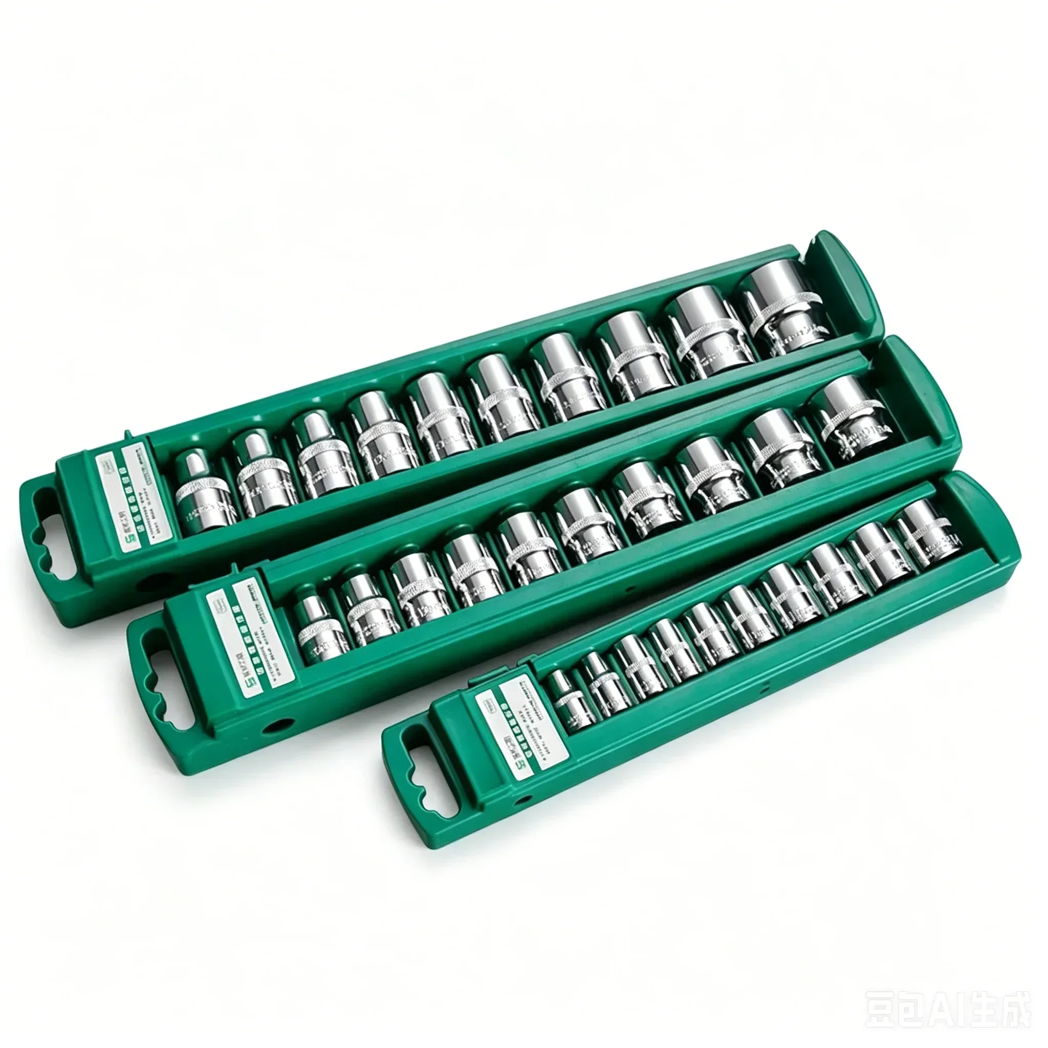 Sechskant-Steckschlüssel-Set 1/4 3/8 1/2 Kurze Lange Steckschlüssel-Tiefmutternschlüssel-Hülse Ratschenwerkzeug mit Halterung – Detail 3