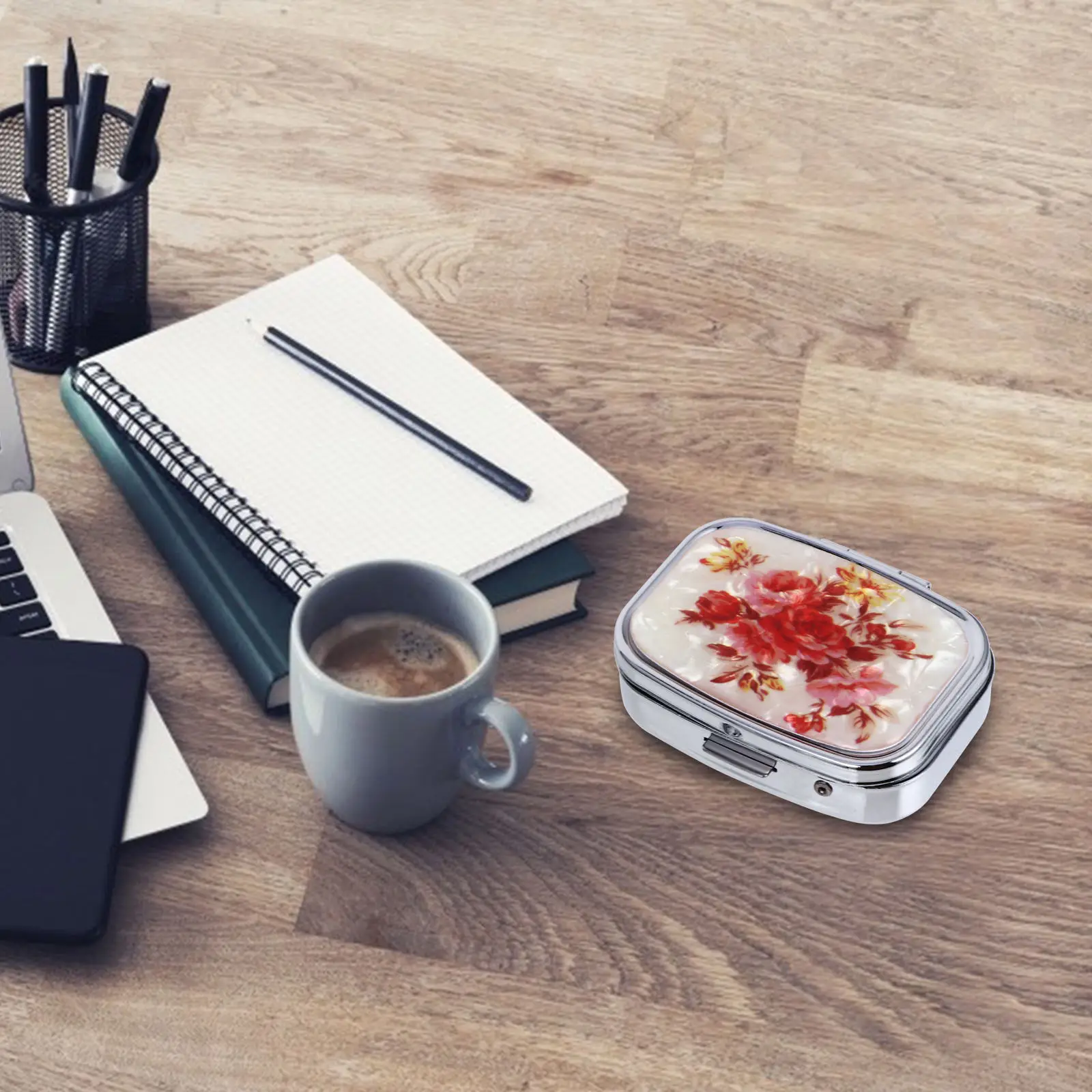 

2Pcs Portable Pill Cases Easy Carry Medicine Organizer Box for Travel Home Office Use Pill Dispenser Tablets and