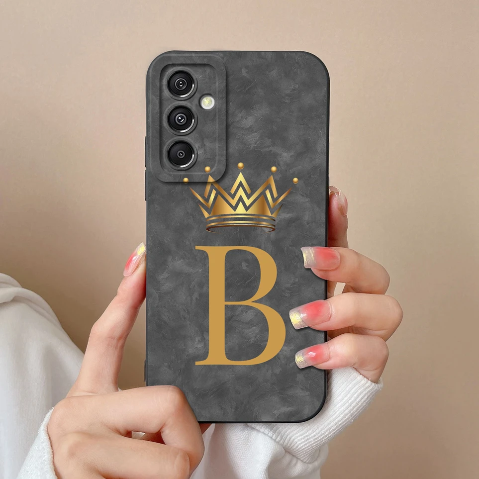 Case For Samsung Galaxy A15 A16 A14 A13 Crown Letter Soft Silicone Back Cover For SamsungA16 Funda GalaxyA15 Coque A13 A14 Cases - náhled 2