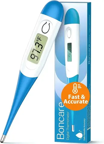 10 Seconds Oral Thermometer for Adults and Kids - Accurate & Safe Rectal Thermometer for Baby with Fever Alarm, Digital Thermome