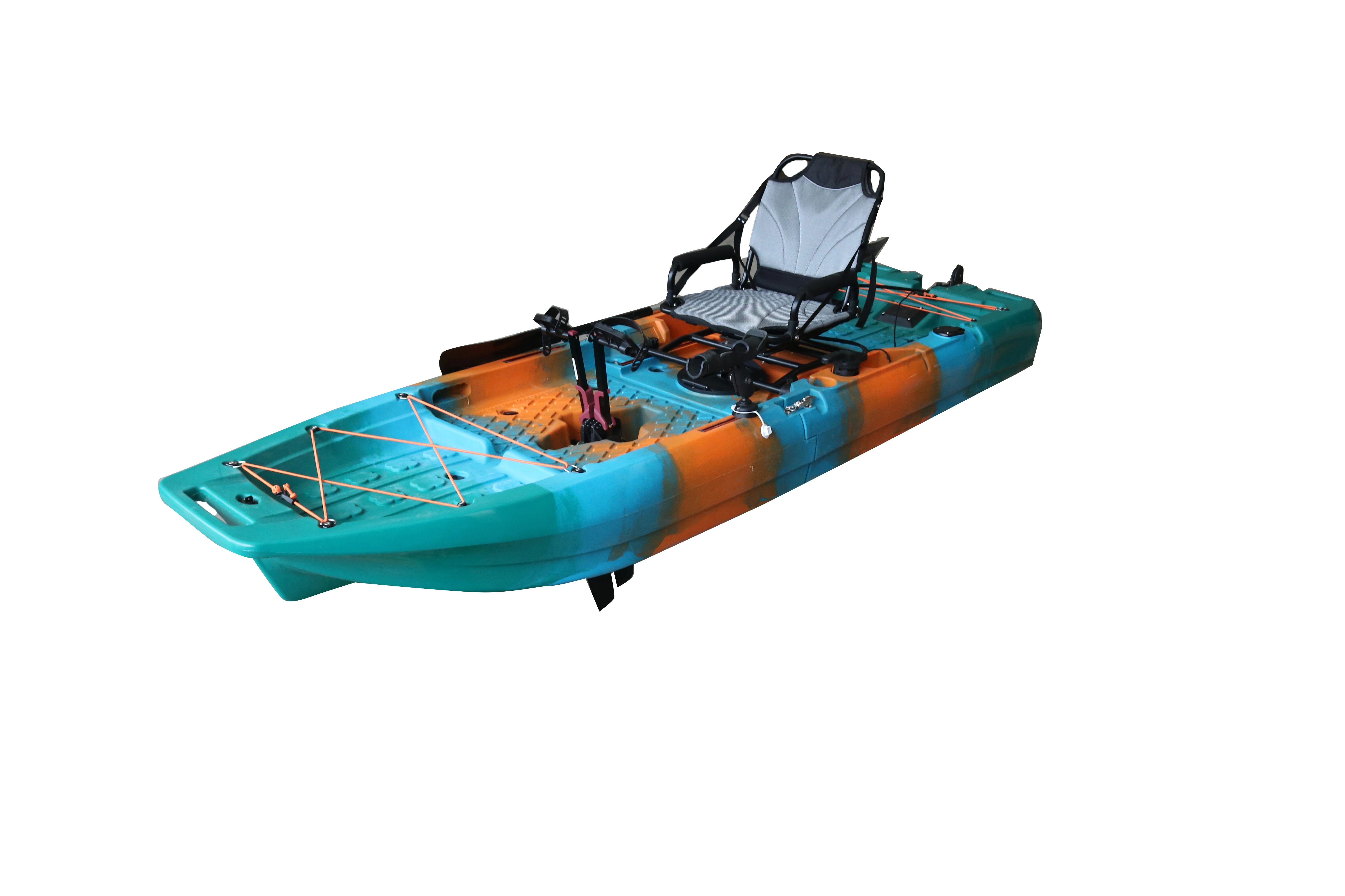 2026 New 2 Sections Modular Detachable 9.2ft One Person Electric Sit-On-Top Fishing Kayak for River image 8