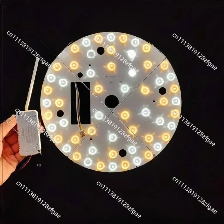 LED Dual Color Light Source Board, Large Light Sheet, Ceiling Light Core, Circular Transformation, Lens Replacement, High Bright