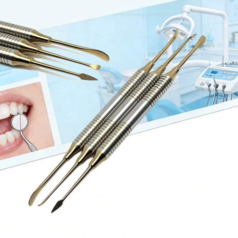 Dental Implant Periosteal Elevator 3Pcs/set Double Ends Titanium Gum Retractor Separator Tool for Tooth Extraction Surgery