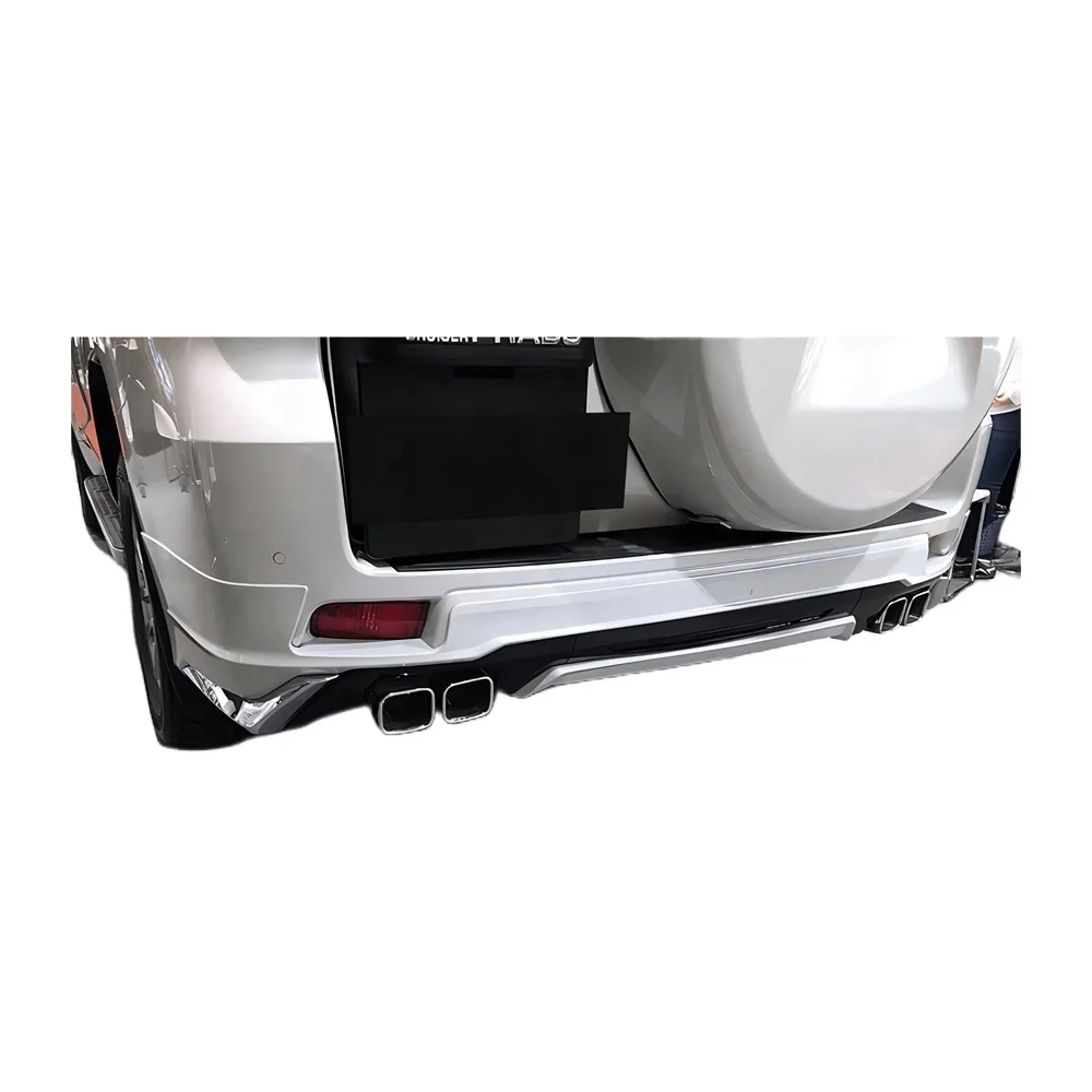 

For Land Cruiser Prado Fj150 2017-2021 Front + Rear Bumepr Guard PP Material Facelift To Sports Style