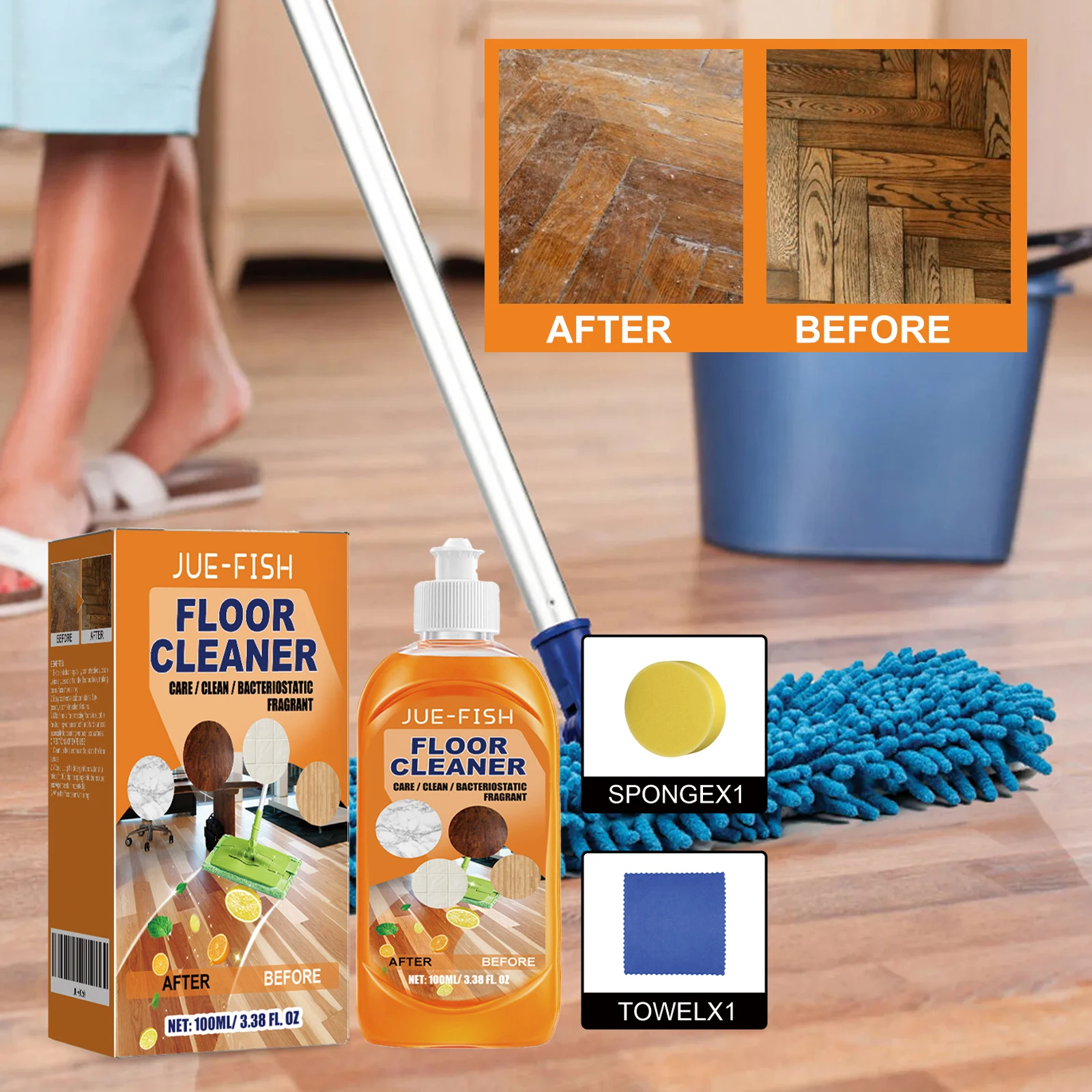 ジュエフィッシュフロアクリーナーセット、洗浄、除錆、木の床の - Ceramic Tile Floor のレビューと価格