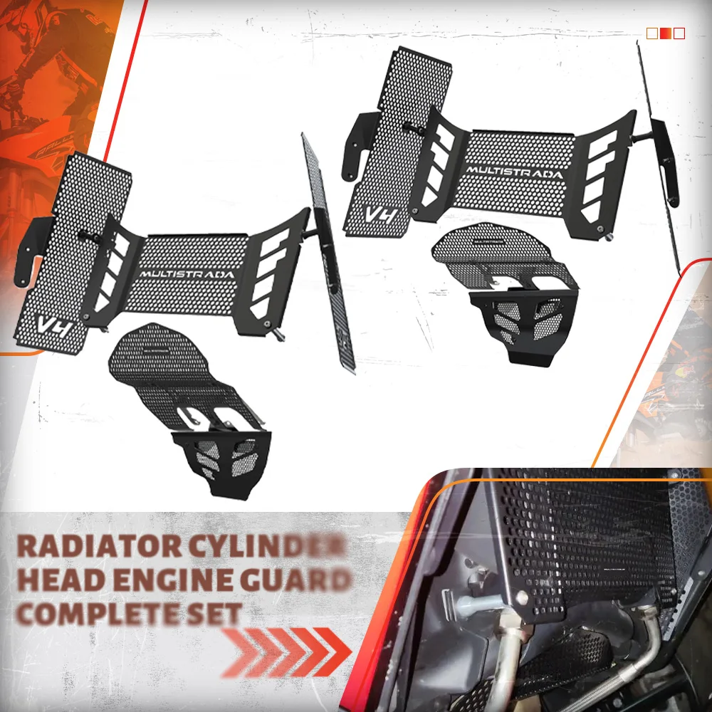 

2024-2025-2026 мотоциклетный радиатор, головка блока цилиндров, защита двигателя, полный комплект для Ducati Multistrada V4 Pikes Peak V4 S Sport Rally