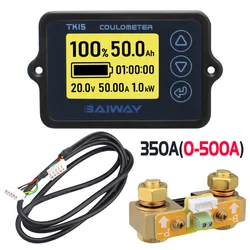 TK15H Battery Tester Battery Capacity Indicator 120V 350A Coulometer Coulomb Counter Meter for LiFePO Battery Monitor