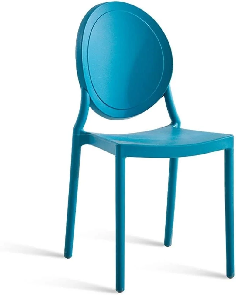 for LUS-K004 Sky Blue Louis Plastic Dining Chair - Stackable Modern Design for Versatile Home and Restaurant Furniture Needs