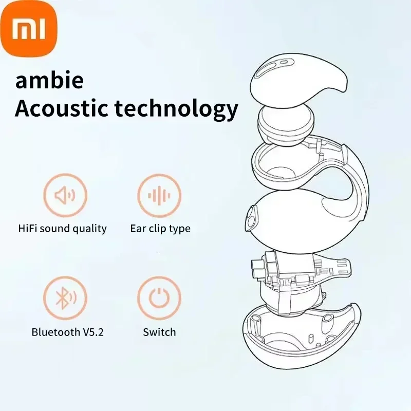 سماعات أذن لاسلكية Xiaomi T7500 - سماعات أذن ستيريو مقاومة للماء للتوصيل العظمي، متوافقة مع أنظمة iOS وAndroid