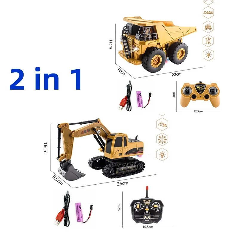 1:24 9CH RC spychacz do samochodów ciężarowych 11CHCrawler typ stopu łopata Engineering wózek widłowy ciężki koparka dla dzieci zabawki prezenty dla