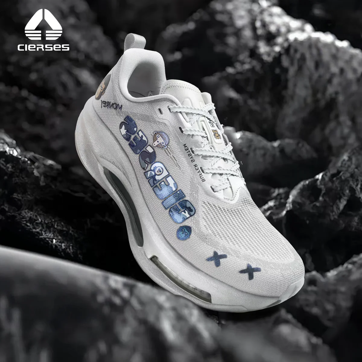 CIERSES Nitrogen Cushion Running Shoes For Men And Women Comfortable Full-Length Carbon Plate Marathon Running Shoes  2445