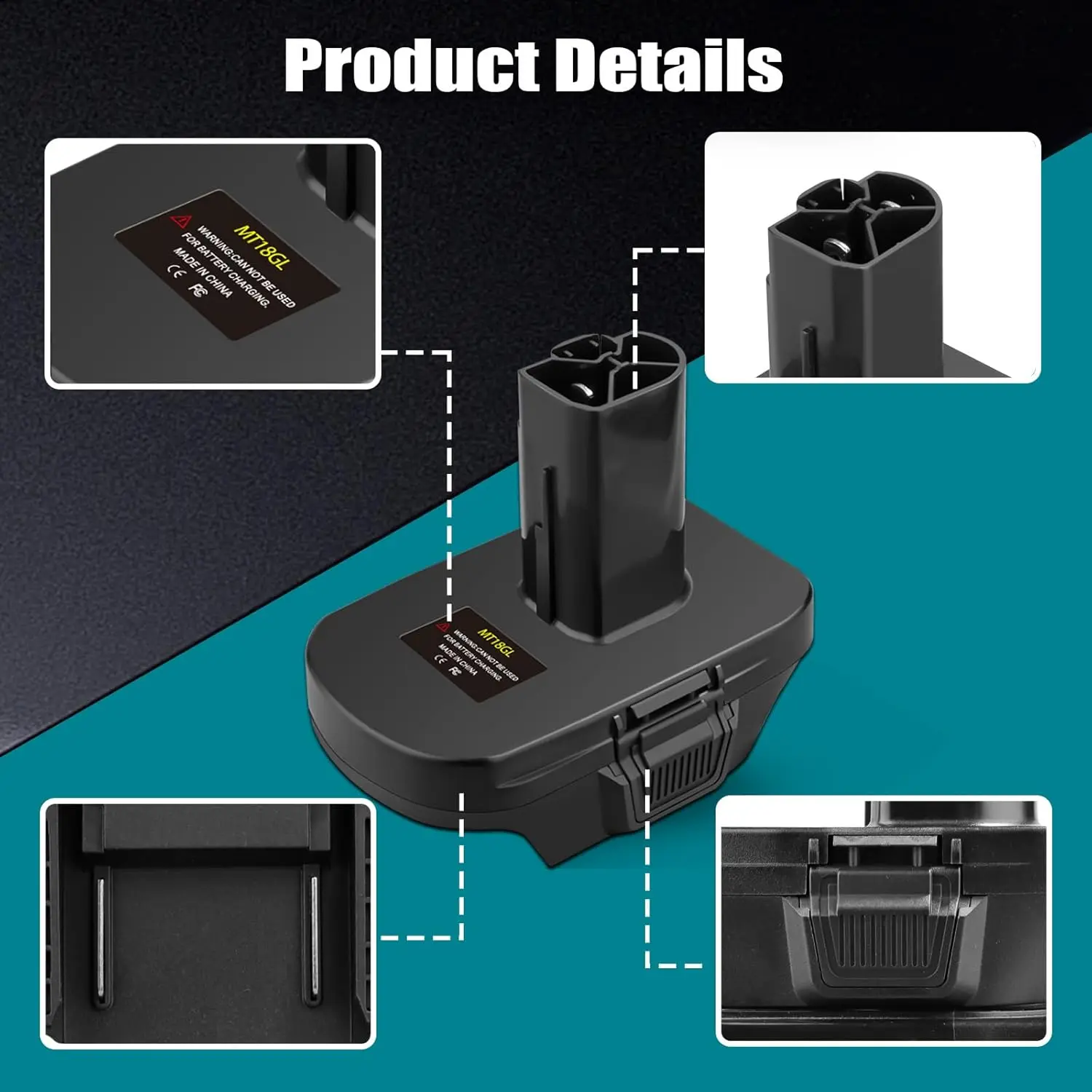 Imagem -05 - Adaptador de Bateria Conversor Mt18gl para Makita 18v Li-ion Bateria Converter para Artesão 19.2 Volts Bateria Ferramentas Elétricas Broca