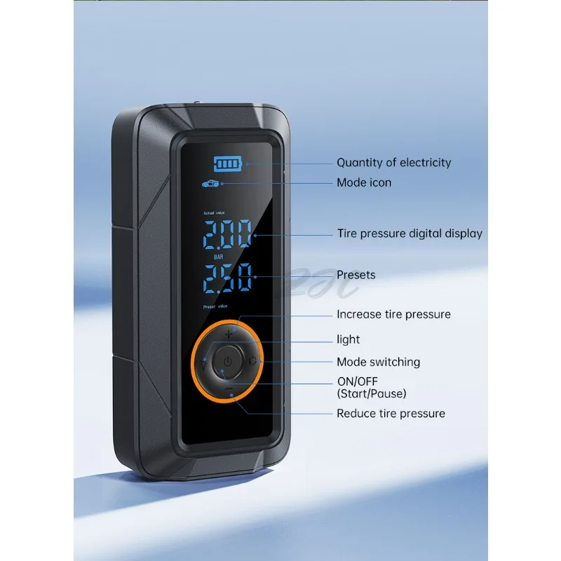 Car Mounted Inflation Pump Portable Wireless Inflation Electric Small Car Tire Automatic Inflation Treasure