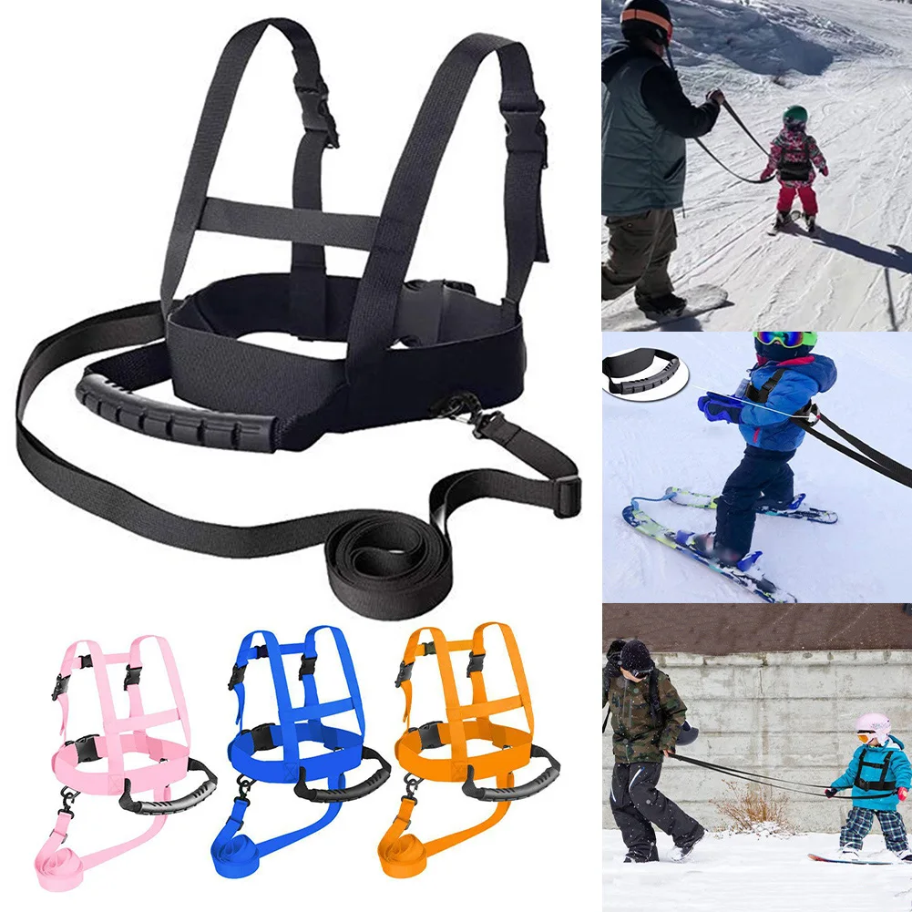 Kids Skiing Harness Safety Shoulder Strap Skating Training Snowboarding Cycling Outdoor Sport Belt For Child Beginner Accessory