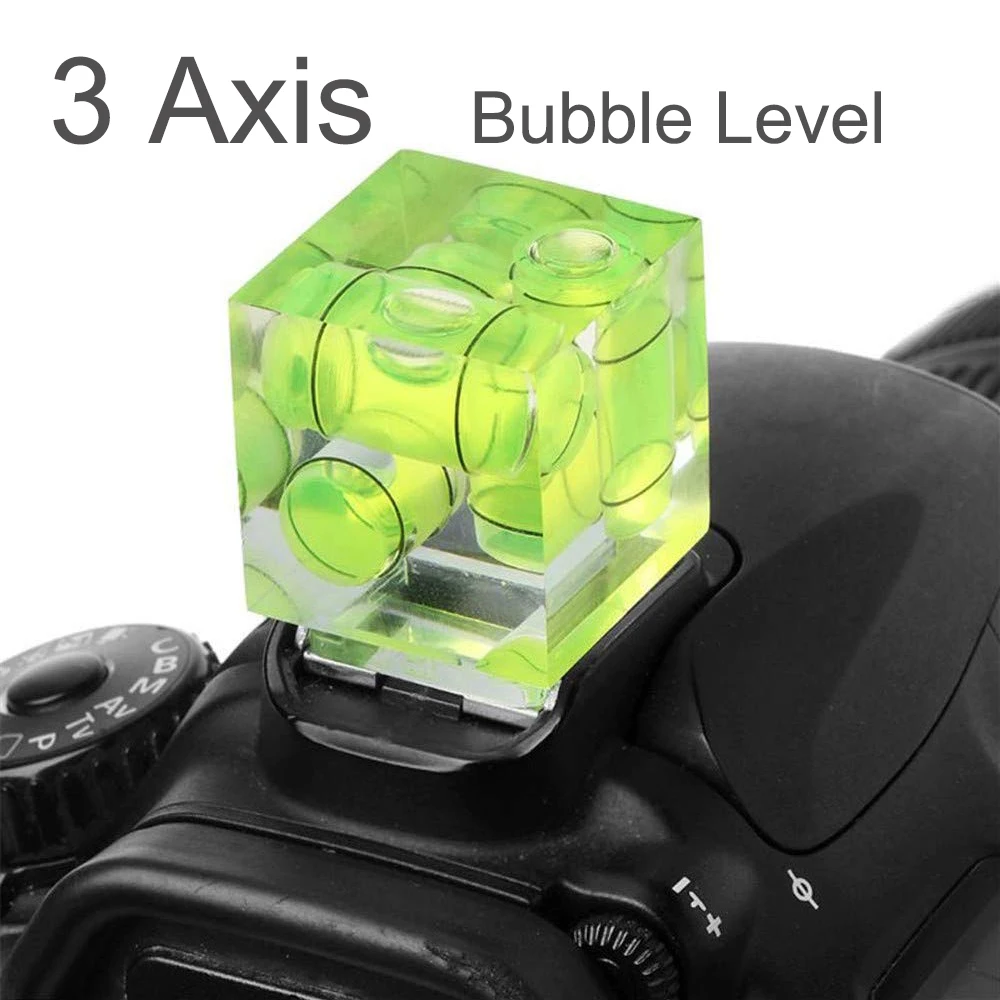 3 Axis 2 Axis Camera Level Hot Shoe Spirit Level Hot Shoe Cover Bubble Level Protection Cap for DSLR SLR Camera Accessories