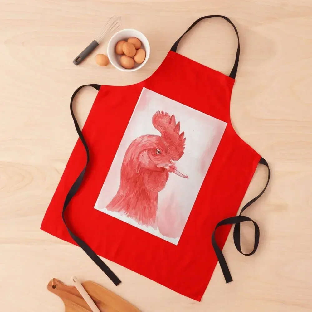 

Chicken in Red Apron nail tech supplies Kitchen Chef painting Apron