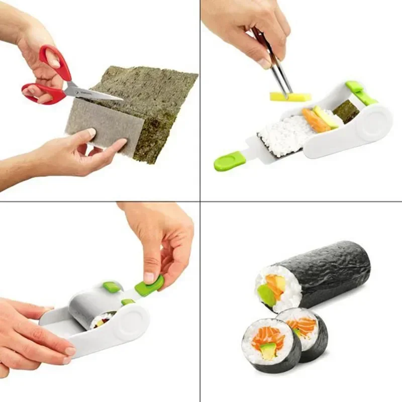 Kit creativo de cocina para hacer Sushi, bola de arroz japonesa, rollo de pastel, molde de mano, herramientas para hacer Sushi casero, cocina C