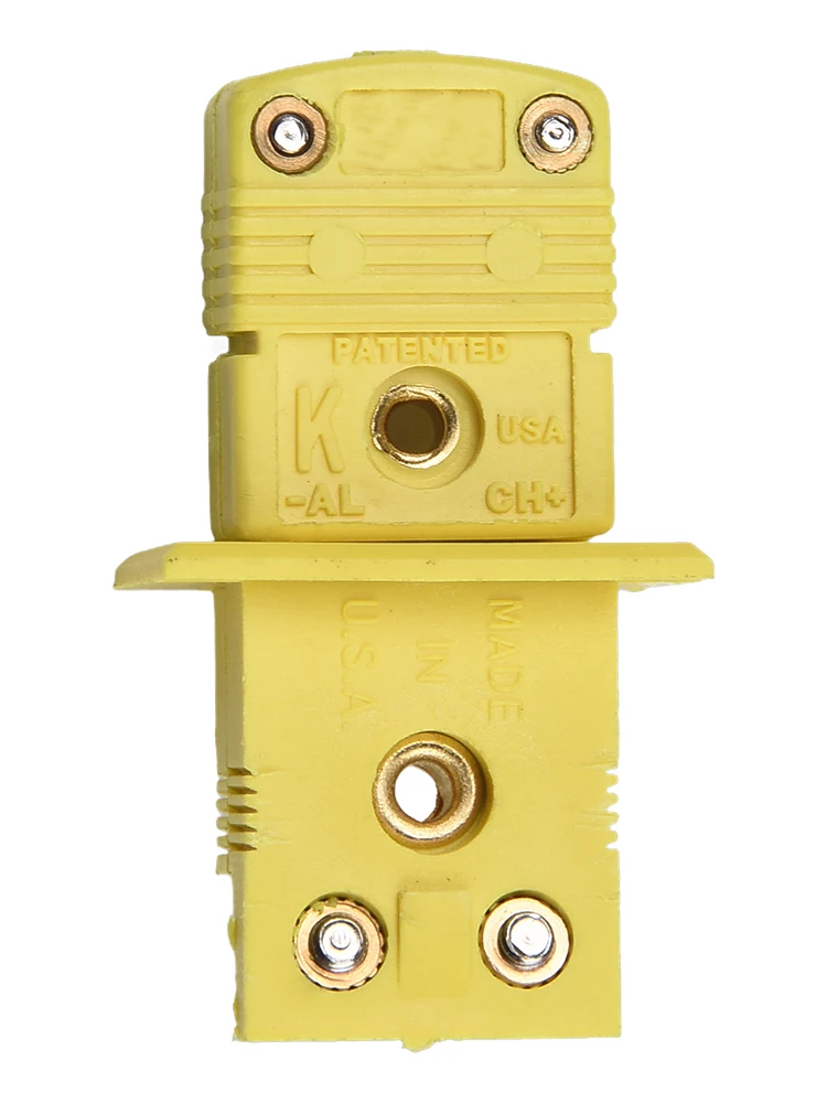 

1 Set K Type Thermocouple Miniature Socket Alloy Mini Panel Mount Yellow Useful Portable Practical High Quality