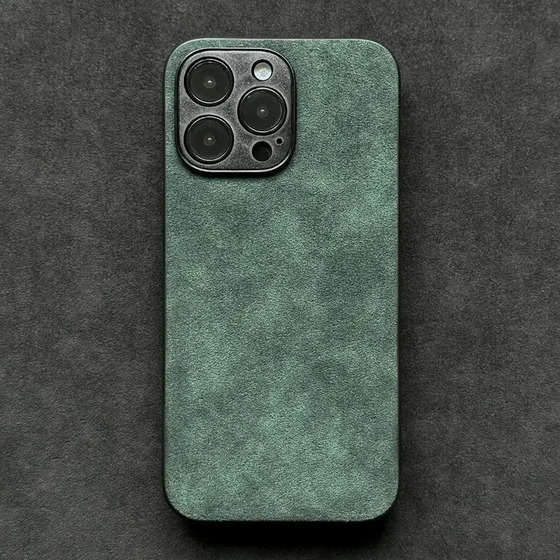 High-end Alcantara Suede Leather Case For iPhone 15 Pro Max 16 14 13 12 Mini 11 6s 7 8 Plus Xs Max X Xr SE 2022 Turn Fur Cover