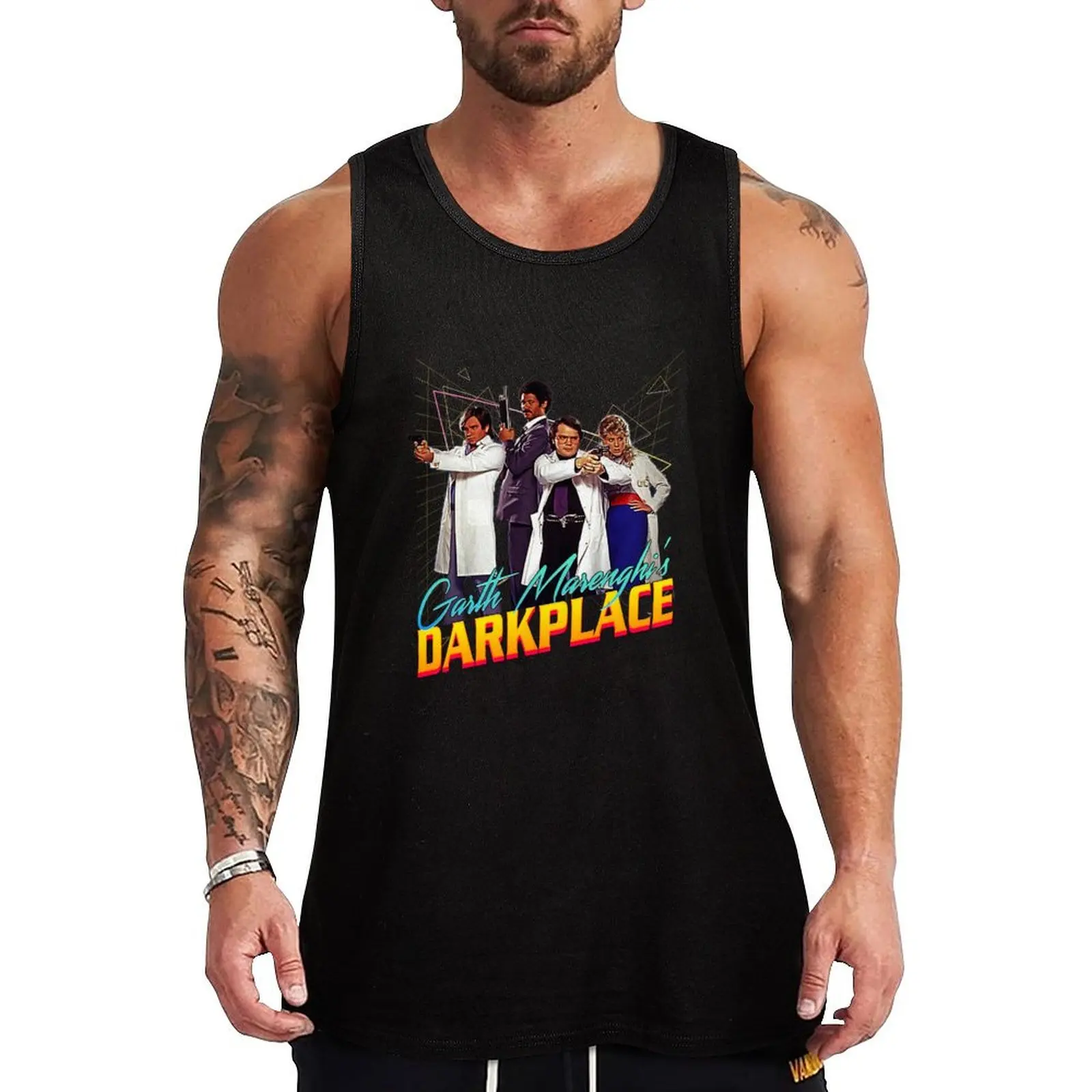 

Darkplace 80s Version Tank Top Bodybuilding shirt bodybuilding for men sleeveless shirt man gym