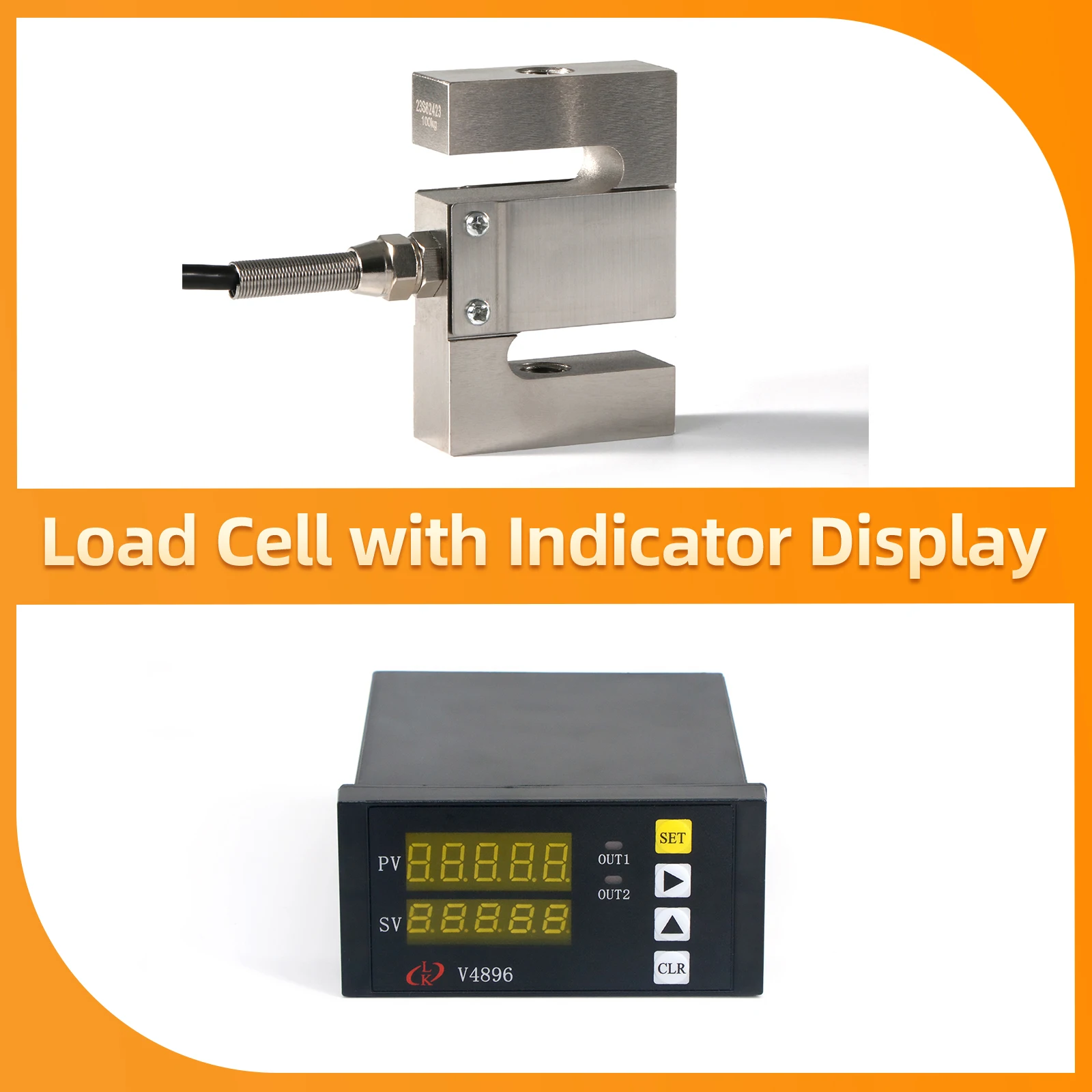 

S Type Load Cell Sensor with Indicator Display Compression and Tension Load Cells for Force Measurement 5KG 10KG 20KG 30KG 50KG