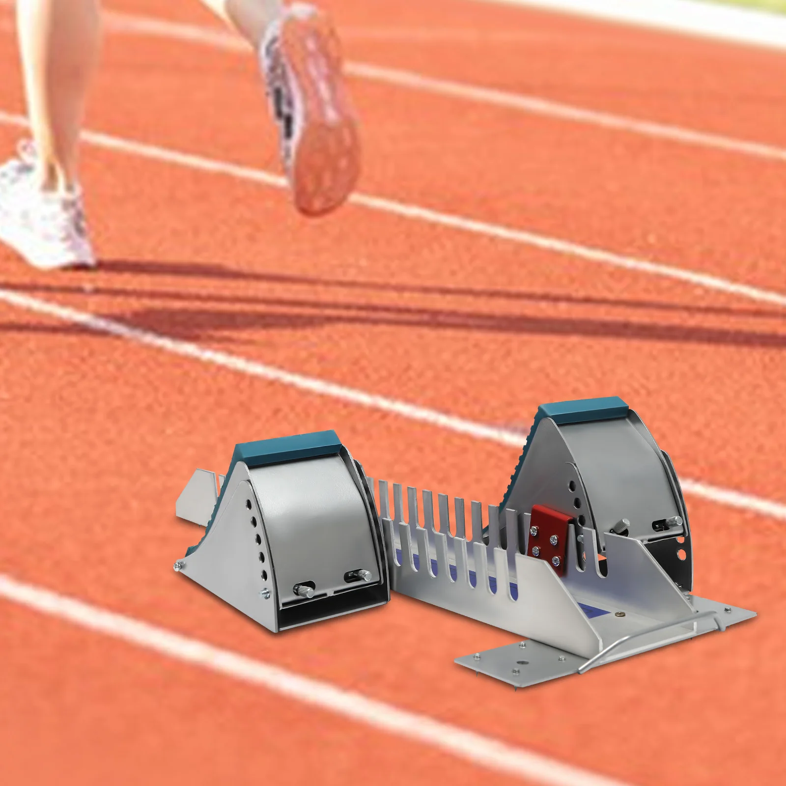 Adjustable Runway Run-up Device Starting Block Pedals 6 Angle Adjustable Sprinter Track