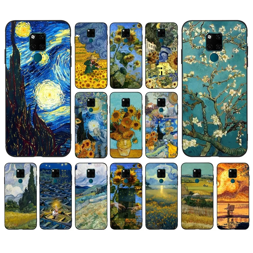 V-Van G-Gogh Starry Sky Art Phone Case For Huawei Mate 10 20 30 40 50 lite pro Nova 3 3i 5 6 SE 7 pro 7SE