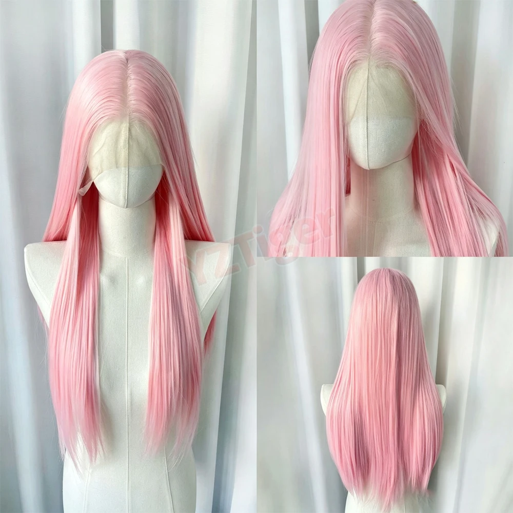 Purple Lace Front Wig for Women Long Straight Synthetic Lace Wigs for Women Halloween Cosplay Daily Use Heat Resistant Lace Wig