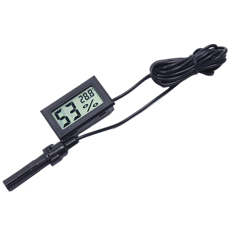 Embedded Temperature And Humidity Meter Refrigerator Aquarium Monitoring Display Humidity Detector Mini Convenient Digital LCD